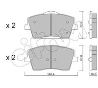CIFAM 822-1186-0 - Kit pastiglie freno asse anteriore