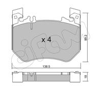 CIFAM 822-1311-0 - Kit pastiglie freno asse anteriore