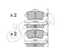CIFAM 822-968-0 Kit pastiglie freni Posteriore
