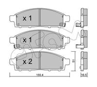 CIFAM Kit pastiglie freni Anteriore per FIAT Fullback Pickup (502, 503)