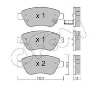 CIFAM Kit pastiglie freni Anteriore per OPEL Corsa D Schrägheck (S07) 822-321-2