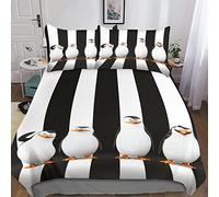 CIFEAR Madagascar Set Di Copripiumino Biancheria Da Letto Di Stampato in 3D Con Federa Per Piumino, Con Cerniera Nascosta Copripiumino in Microfibra Morbida King(220x240cm)