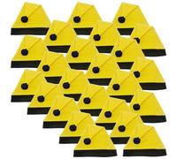 Ciffre 24 pezzi in un set Cappello di Natale Cappello di Babbo Natale Cappello invernale Cappelli di Babbo Natale giallo bianco