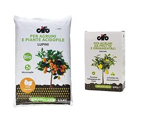 Cifo Lupini per Agrumi e piante Acidofile 2,5 kg & Concime idrosolubile per agrumi da frutto e ornamentali 600 g