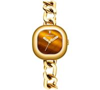 CIGA Design Orologi per Donna Collezione Aglaia Orologio al Quarzo, Lunetta con Gemme, Quadrante Elegante in Madreperla, Cinturino Raffinato in Pelle con Fibbia per Orologio da Donna