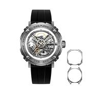 CIGA Design Orologio automatico da uomo - Serie M, Magician Series in acciaio inossidabile/titanio con cassa staccabile, cinturino in gomma fluorurata, orologi per uomo e donna con cassa in 3 forme