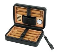 Cigar Box Zipper Bag 6-pack Comodo umidificatore per sigari, portasigarette, set di legno di cedro, accessori materiale umidificatore in legno, igrometro igrometro piccolo 1, 1, pacchetti di cedro ci