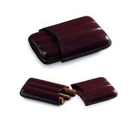 CIGAR CASE PORTASIGARI EGOIST PELLE SAGOMATO MARRONE 3 MEZZI TOSCANI AMMEZZATI