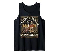 Cigar Lover ILL Be in The Backyard Funny Smoker Canotta
