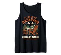 Cigar Lover ILL Be in The Backyard Funny Smoker Canotta