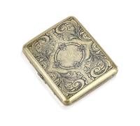 Cigarette Case Holds 20 Flower Gold