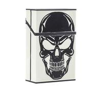 Cigarettes Holder Box - Glow In The Dark Luminous Cigarettes Case Carrying Box, Glow In The Dark Storage Organizer, Portable Waterproof ABS Case With Skull Pattern, Well-Sealed For Halloween Party Tra