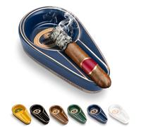 CIGARLOONG Posacenere da viaggio in ceramica per uso interno ed esterno (blu scuro)