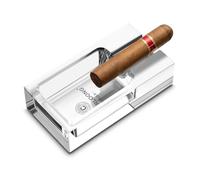 CIGARLOONG Posacenere in vetro per esterni, patio, casa, ufficio, regalo per uomini (trasparente)