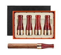 cigarmoon Porta bocchini per sigari per uomini e donne, 4 misure, set in confezione regalo, resina di rame (rosso)