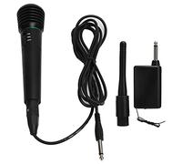 cigemay Microfono Due in Cablato e Wireless, Microfono Dinamico Professionale Portatile, Adatto per Palcoscenico, Karaoke, Canto, Registrazione, Discorso, Matrimonio, Interni Ed Esterni