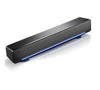 cigemay Soundbar stereo portatile 3D, con cavo USB Dsp, con presa audio da 3,5 mm, per cellulare, tablet, proiettore, Home Theater, bar, MP3, MP4, colore: nero
