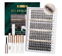 Ciglia, 192 pezzi, extension per ciglia, 4 stili, ciglia finte, Wispy C D, ricciolo, volume per ciglia e ciglia