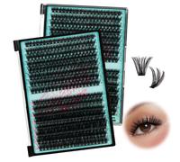 Ciglia a grappolo, 320 pezzi, 70D e 90D, ciglia a grappolo D, singole, a grappolo, per extension ciglia fai da te a grappolo a casa per principia