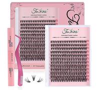 Ciglia a grappolo Fenshine Ciglia individuali a stelo largo C/D Curl 9-15 mm di lunghezza DIY Eyelash Extension Ciglia individuali morbide false per uso personale a casa