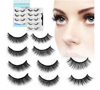 Ciglia autoadesive riutilizzabili senza colla o eyeliner necessaria per applicare ciglia false stabili/non slip look naturale (5 paia)