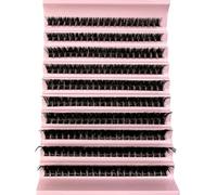 Ciglia di visone 540Cluster C Curled 9-16mm Misto Estensione Del Ciglio Naturale 3D Striscia Russa Strumento di Trucco Del Ciglio Personale