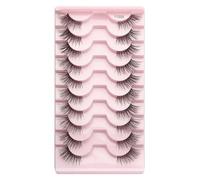 Ciglia finte 3/5/10 Paia Mezza Ciglia Occhio di Gatto Aspetto Naturale Wispy 3d Ciglia di Visone Estensione Strumenti Trucco Cílios