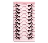 Ciglia finte 3/5/10 Paia Mezza Ciglia Occhio di Gatto Aspetto Naturale Wispy 3d Ciglia di Visone Estensione Strumenti Trucco Cílios