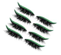 Ciglia Finte | 4 Paia Ciglia Finte Autoadesive Resistenti all'Acqua - Con Effetto Luccicante Riusabili Per La Cura Della Bellezza Trucco Adesivo Eyeliner Per Uso Domestico Quotidiano Viaggio E Perform