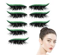 Ciglia Finte - 4 Paia Fasce Adesive Per Applicazione Ciglia - Con Effetto Luccicante Riusabili Per La Cura Della Bellezza Trucco Adesivo Eyeliner Per Uso Domestico Quotidiano Viaggio E Performance