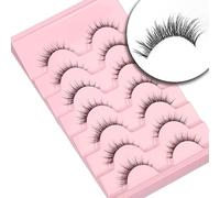Ciglia finte 6D, leggere, naturali, comode, demi cat eye, con fascia trasparente, per uso quotidiano, soffici e morbide, ciglia finte confezionate da demi wispies