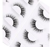 Ciglia finte 6D, leggere, naturali, comode, demi cat eye, con fascia trasparente, per uso quotidiano, soffici e morbide, ciglia finte confezionate da demi wispies