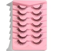 Ciglia finte 6D, leggere, naturali, comode, demi cat eye, con fascia trasparente, per uso quotidiano, soffici e morbide, ciglia finte confezionate da demi wispies