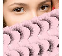 Ciglia finte 6D, leggere, naturali, comode, demi cat eye, con fascia trasparente, per uso quotidiano, soffici e morbide, ciglia finte confezionate da demi wispies