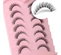 Ciglia finte 6D, leggere, naturali, comode, demi cat eye, con fascia trasparente, per uso quotidiano, soffici e morbide, ciglia finte confezionate da demi wispies