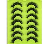 Ciglia finte 6D, leggere, naturali, comode, demi cat eye, con fascia trasparente, per uso quotidiano, soffici e morbide, ciglia finte confezionate da demi wispies