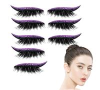Ciglia Finte a Fascia - 4 Paia Di Ciglia Finte Riusabili Adesivi | Con Effetto Luccicante Riusabili Per La Cura Della Bellezza Trucco Adesivo Eyeliner Per Uso Domestico Quotidiano Viaggio E Performanc