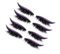 Ciglia Finte a Fascia | 4 Paia Impermeabili Ciglia Finte Adesivi,Con Effetto Luccicante Riusabili Per La Cura Della Bellezza Trucco Adesivo Eyeliner Per Uso Domestico Quotidiano Viaggio E Performance