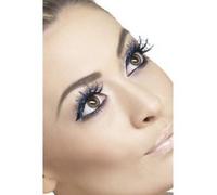 Ciglia Finte A Rete Con Glitter Blu Per Costume