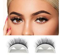 Ciglia finte autoadesive riutilizzabili senza colla ciglia ciglia facili da mettere su ciglia finte fatte a mano per donne e ragazze 2 paia (W09)