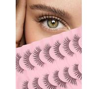 Ciglia finte Cat Eye, ciglia finte da 15 mm, ciglia soffici, con fascia sottile, ciglia volumizzanti, ciglia finte naturali, ciglia finte 3D, confezione da 10 paia