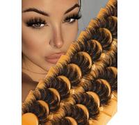 Ciglia finte in visone, soffici, dall'aspetto naturale, ciglia finte 8D, lunghe 20 mm, confezione da 10 paia di ciglia finte riutilizzabili che sembrano extension