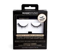 Ciglia finte magnetiche con eyeliner volume Magic Studio 1 paio 2,5 ml set nero
