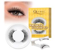 Ciglia Finte Magnetiche riutilizzabili con applicatore, non c'è bisogno di colla Ciglia Magnetiche Naturali, per facile da indossare e rimuovere (Style A)