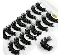 Ciglia Finte Natural 8 Pairs,8D Fatte A Mano Ciglia Finte False Eyelashes Extension Ciglia Russian Lashes Riutilizzabili Fluffy Volume (K002,15MM)