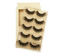 Ciglia Finte Naturali Ciuffetti Kit Ciglia finte sottili 14 mm Ciglia di visone 3D naturali morbide ciglia finte riutilizzabili sfuse con per il trasporto Kit Laminazione Sopracciglia (A, One Size)