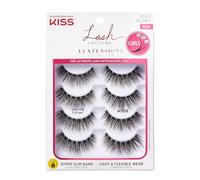 Ciglia finte volume full set 4 paia con colla Kiss Lash Couture Multipack x4