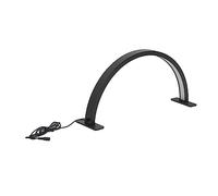 Ciglia LED Moon Light, 22inch 36W 2520LM Lampada a Mezzaluna 2700K-6500K Lampada da Scrivania a LED a luminosità Regolabile, Lampada da Scrivania per Estetiste Nail Artist Nero (Spina UE)