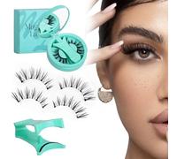 Ciglia magnetiche con applicatore, riutilizzabili, effetto trucco naturale, nessun eyeliner, nessuna colla necessaria, piegatura morbida 3D, adatta per l'uso tutto il giorno. (ZP05)