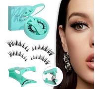 Ciglia magnetiche con applicatore - senza colla, ciglia finte dall'aspetto naturale, kit riutilizzabile di 2 magneti per un'applicazione in 3 secondi (ZP03)